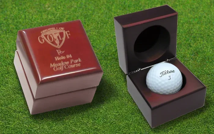 Custom Logo Engraved Collector Golf Ball Boxes