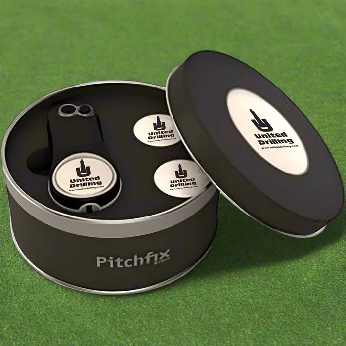Custom Logo Pitchfix Fusion 2.5 Tin with Two Extra Ball Markers