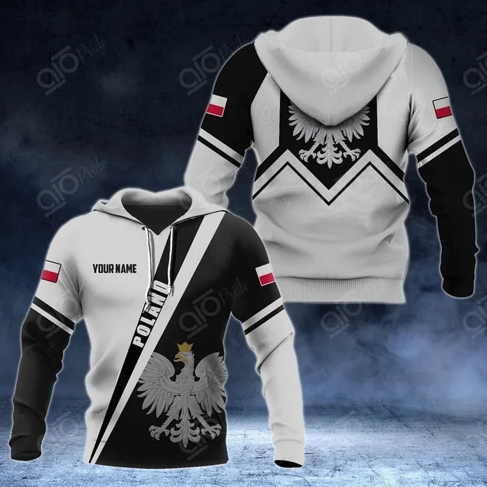 Custom Name Poland Flag New Version Unisex Adult Hoodies – Fanshubus.com