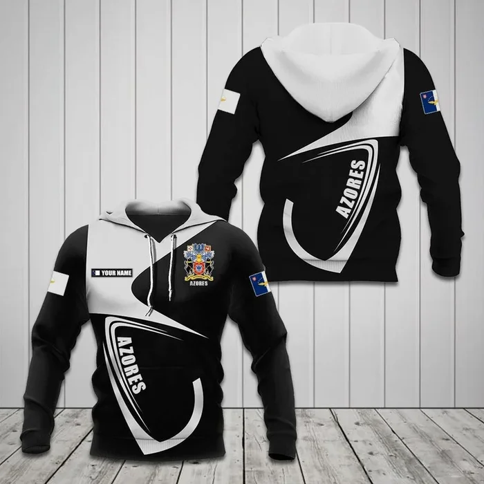 Customize Azores Coat Of Arms & Flag Unisex Adult Hoodies – Fanshubus.com