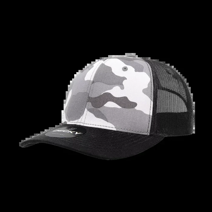 Decky Headwear 1054 in Camouflage Print and Tri-Colors