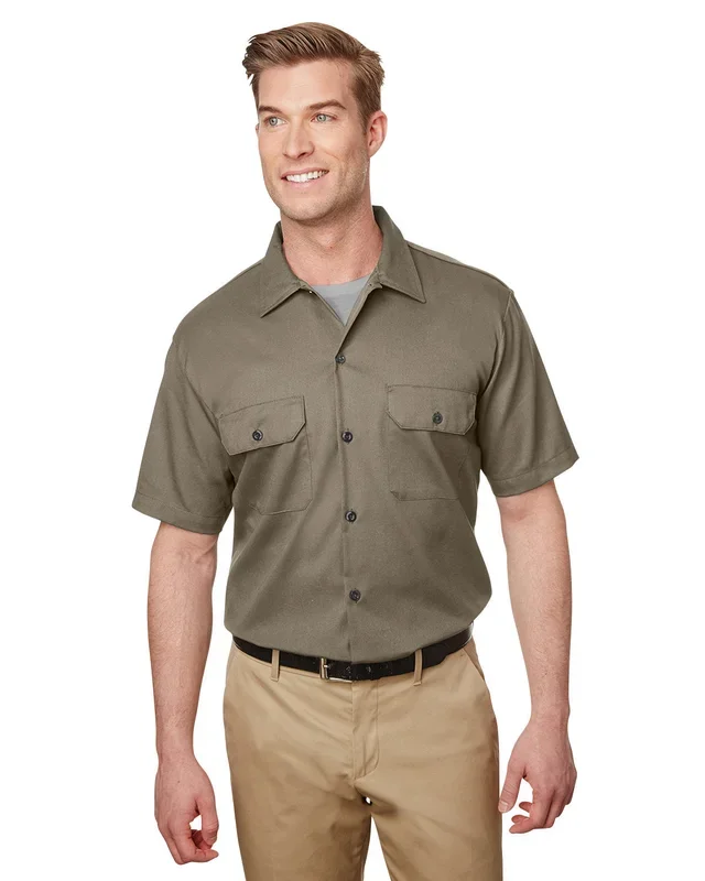 Dickies Men’s Short Sleeve Slim Fit Flex Twill Work Shirt