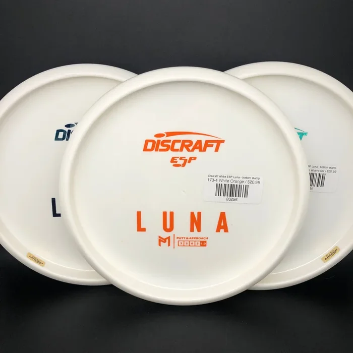Discraft White ESP Luna – bottom stamp