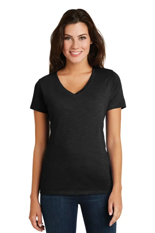 District Women’s Super Slub V-Neck Tee DM3501