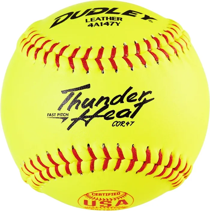 Dudley 12″ Yellow ASA .47 Cor Fastpitch Softball – Dozen
