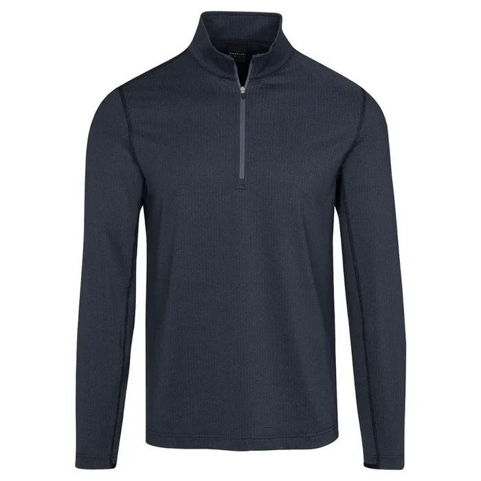 Dunning Golf Mayfield Jacquard Performance Quarter Zip Golf Pullover Black/Fragment – 23 Men