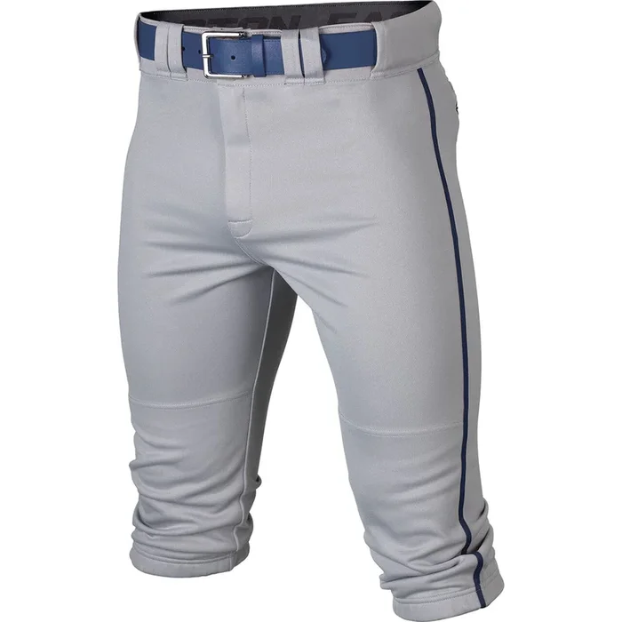 Easton Rival+ Piped Knicker Baseball Pant-Youth L-Grey/Navy