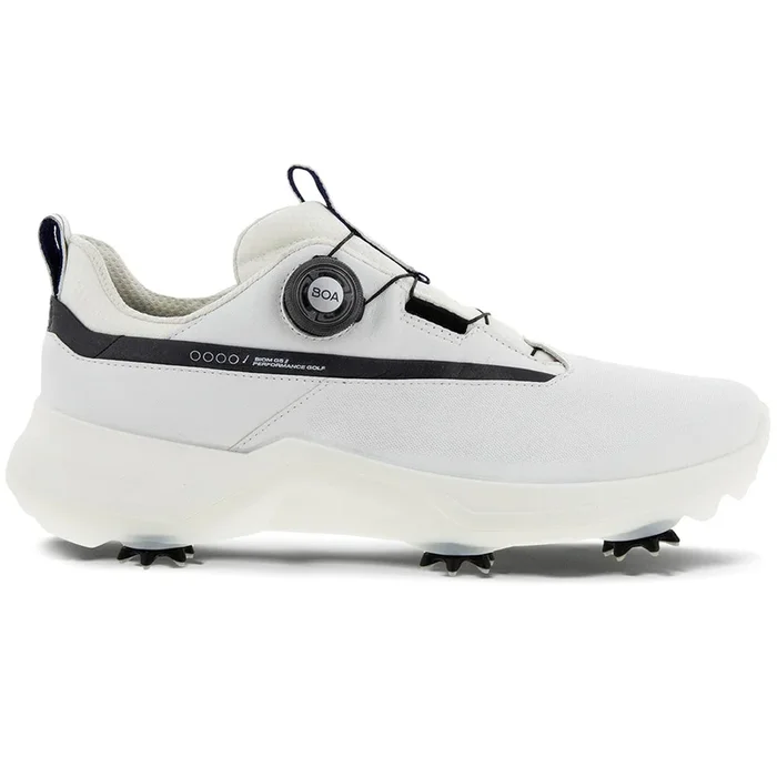 ECCO Biom G5 BOA Spiked Waterproof Shoes – White/Black