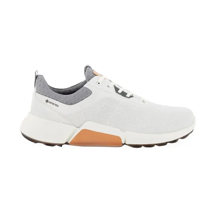 ECCO BIOM H4 Laced Spikeless Golf Shoes White/Silver Gray – SS22 Women