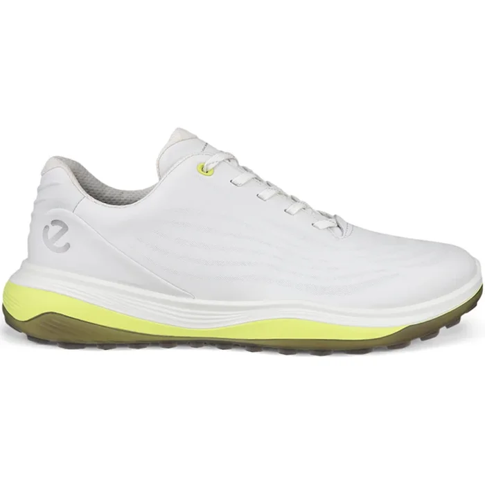 ECCO Golf Lt1 Spikeless Waterproof Shoes – White/Yellow