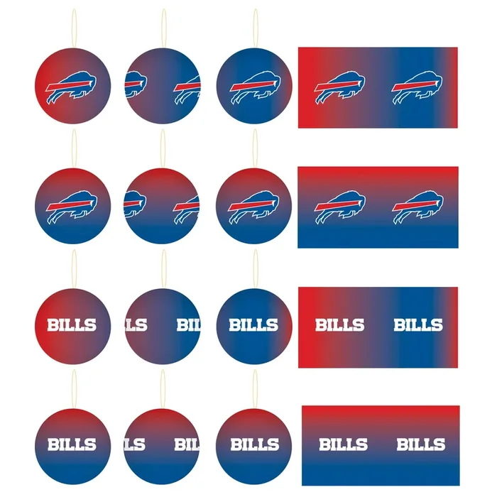 Evergreen Buffalo Bills Christmas Ornament – Set of 12