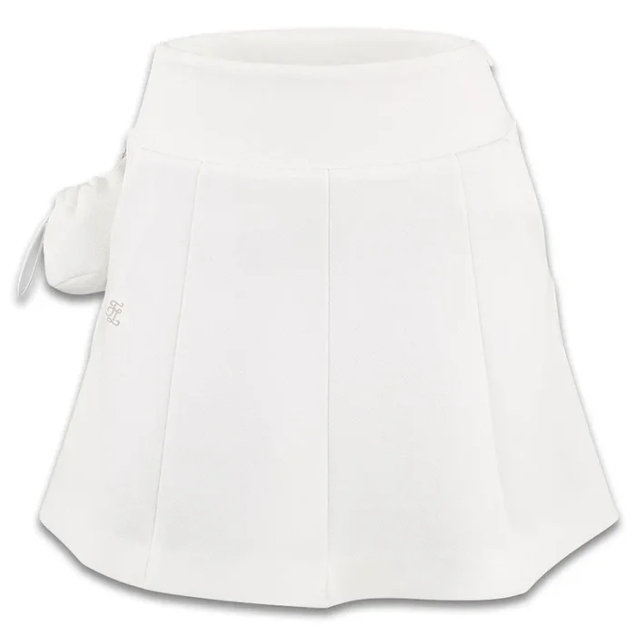 Fairliar Ball Pocket Flare Golf Skirt White – FW24 Women