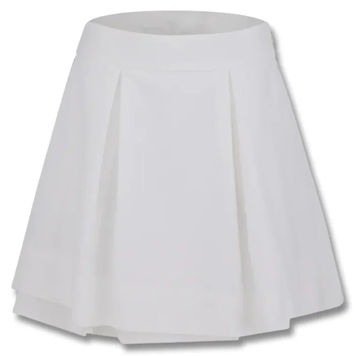 Fairliar Double Layer Flared Golf Skirt White – SS25 Women