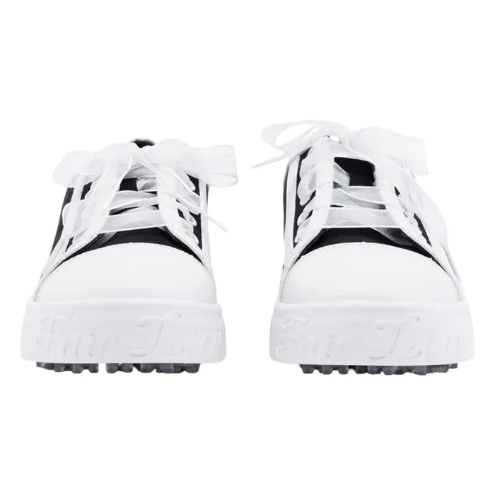Fairliar Organza Shoe Lace Logo Sneakers Spikeless Golf Shoes Black – SS25 Women