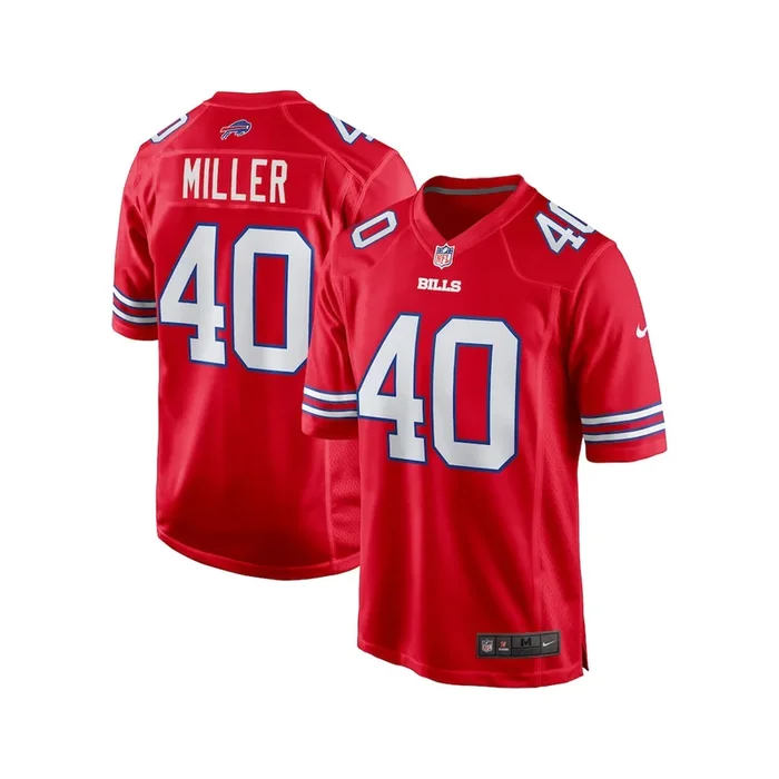 Fanatics Nike Men’s Buffalo Bills Von Mille SS Game Jersey – University Red