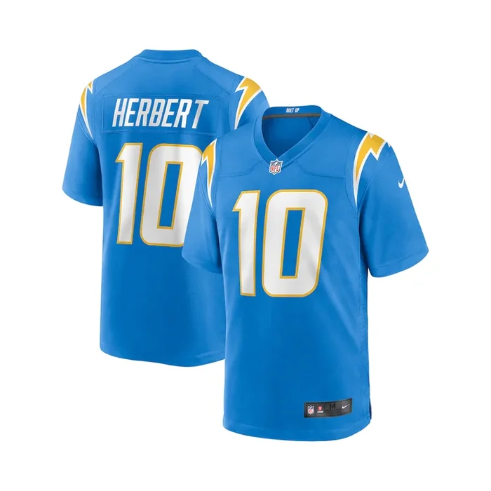 Fanatics Nike Men’s NFL Los Angeles Chargers Justin Herbert S/S Game Jersey – Italy Blue