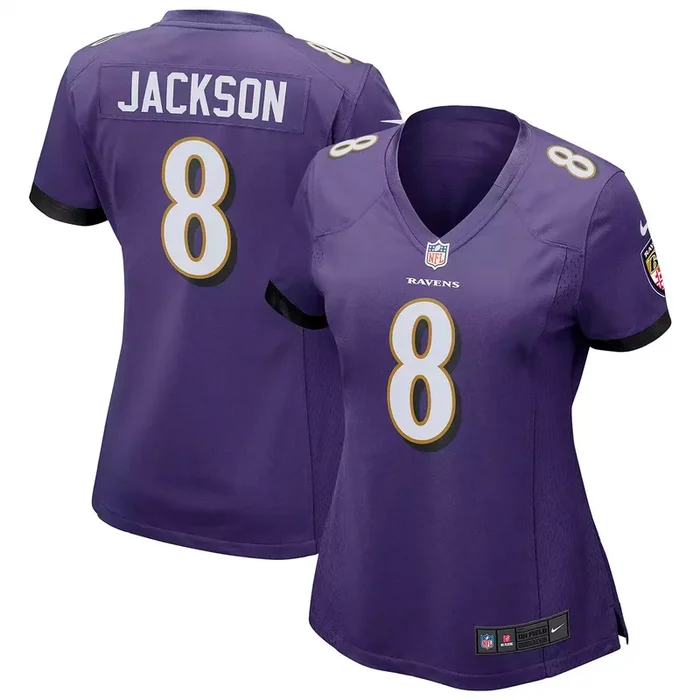 Fanatics Nike Women’s Baltimore Ravens Lamar Jackson Game Jersey – New Orchid
