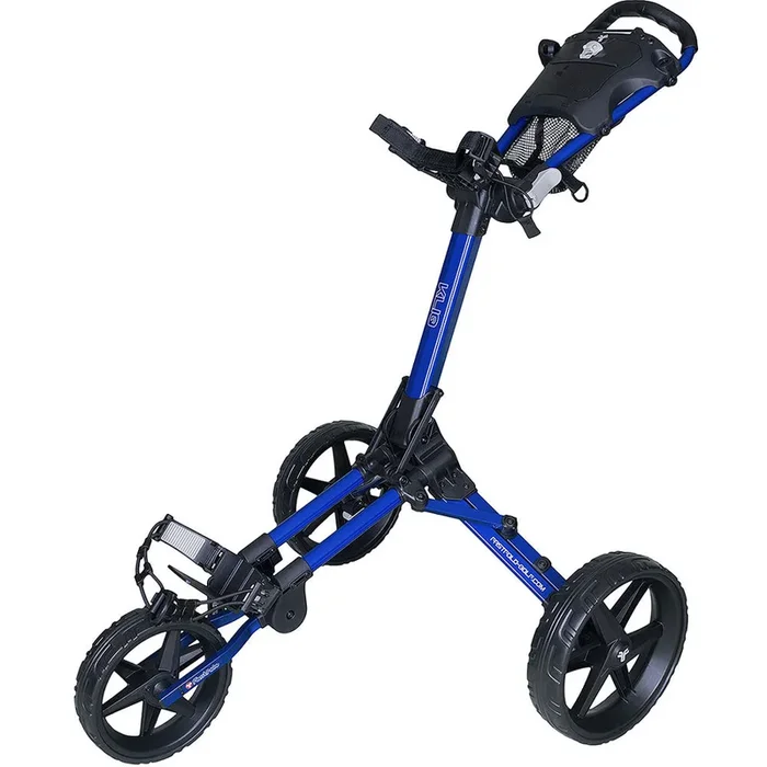 Fastfold Kliq 3-Wheel Push Trolley – Shiny Blue/Black