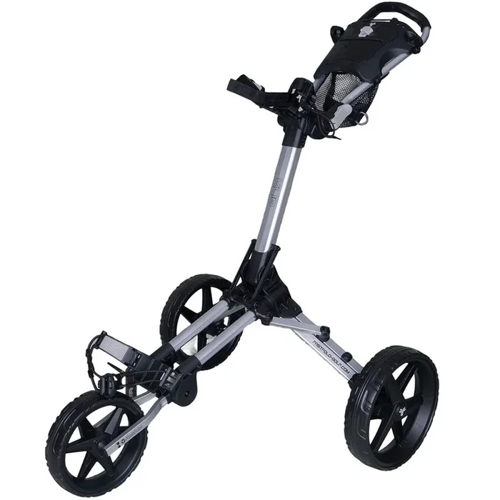 Fastfold Kliq 3-Wheel Push Trolley – Shiny Silver/Black