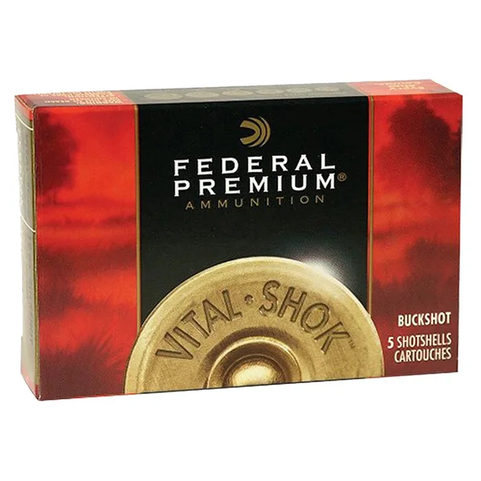 Federal Premium Vital-Shok 12 Gauge 2.75″ 12 Pellets 00 Buck Shot
