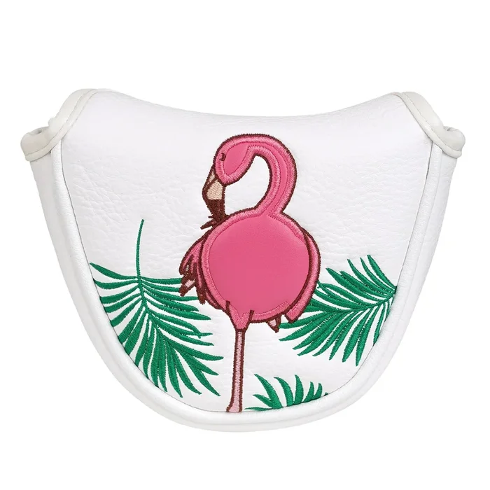 Flamingo White Golf Mallet Putter Golf Head Cover