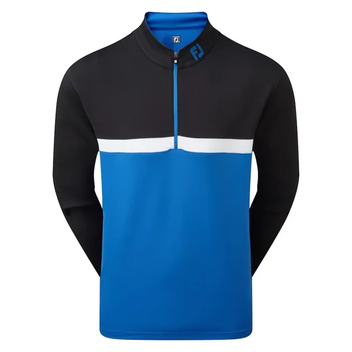 FootJoy Colour Blocked Chill-Out Pullover – Black/Royal/White