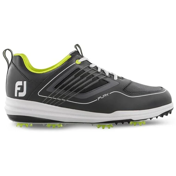 FootJoy FJ Fury Spiked Shoes – Grey/Lime
