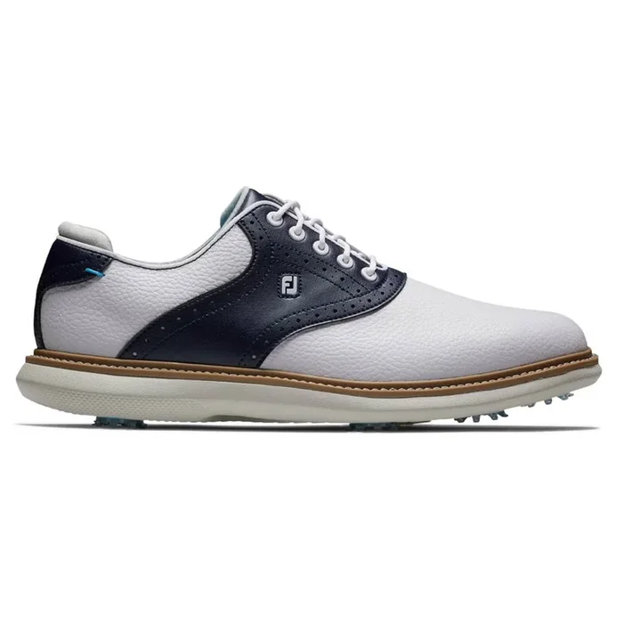 FootJoy FJ Traditions Golf Shoes Previous Season Style White/Navy – 24 Men