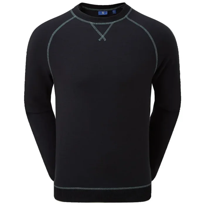 FootJoy French Terry Crew Neck Sweater – Heather Navy