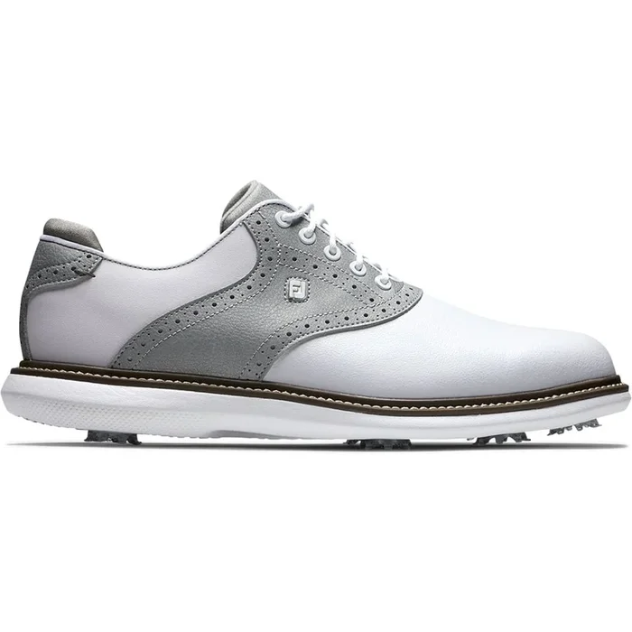 FootJoy Frosted Traditions Spiked Shoes – White/Silver