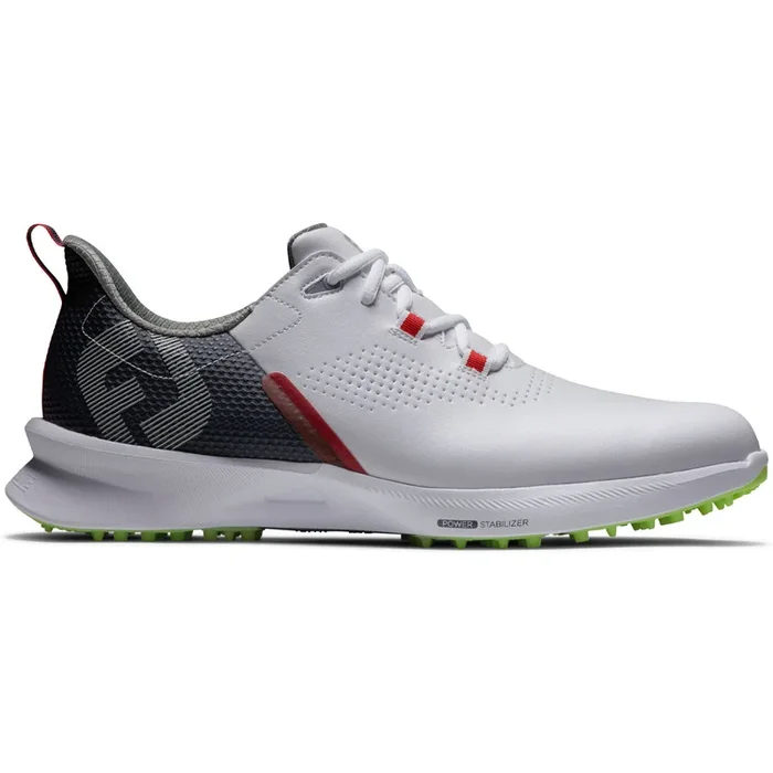 FootJoy Fuel Spikeless Waterproof Shoes – White/Navy/Lime