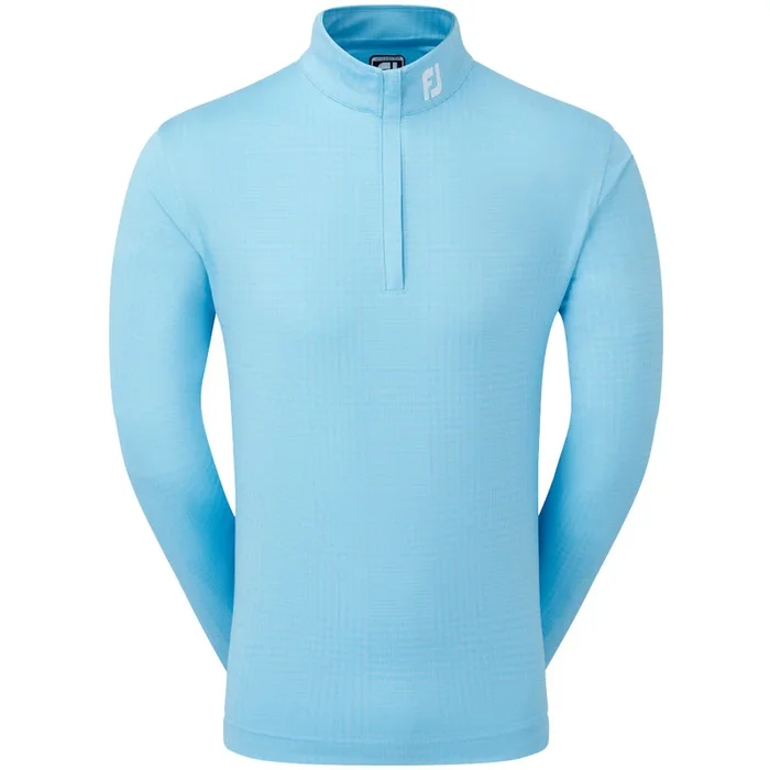 FootJoy Glen Plaid Print Chillout Pullover – Blue Sky