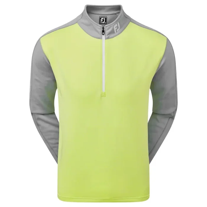 FootJoy Heather Colour Block Chill-Out Sweater – Grey/Heather Lime