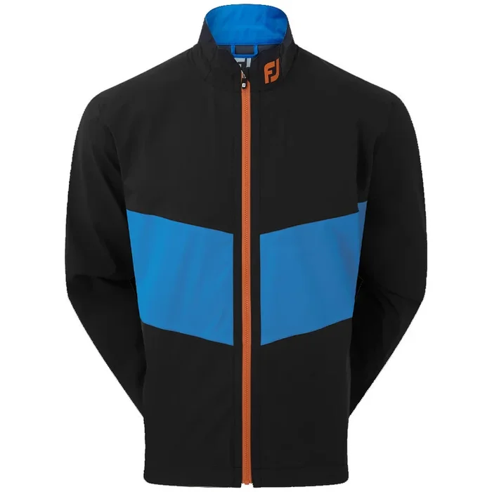 FootJoy HydroLite Waterproof Jacket – Black/Sapphire/Orange
