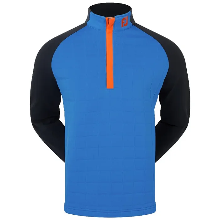 FootJoy Jacquard Chill-Out XP 1/2 Zip Pullover – Sapphire/Black/Orange