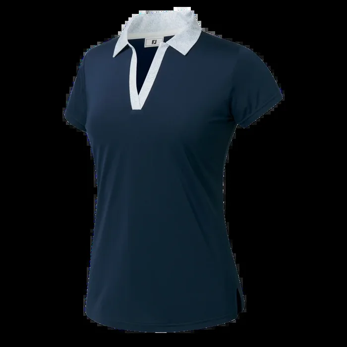 FootJoy Ladies Cap Sleeve Print Polo Shirt