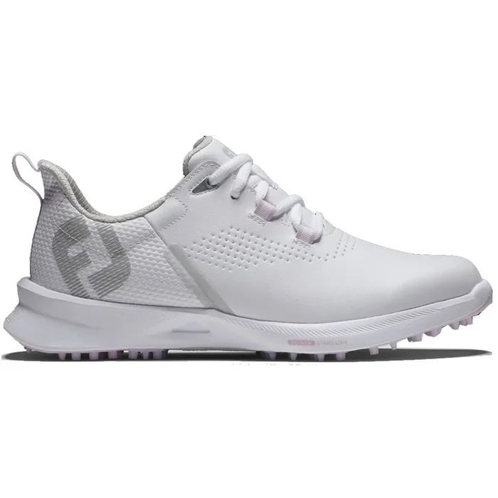 FootJoy Ladies FUEL Spikeless Shoes – White/White/Pink