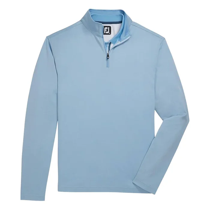 FootJoy Lightweight Jacquard 1/4 Zip Golf Pullover Dusk Blue – 23 Men