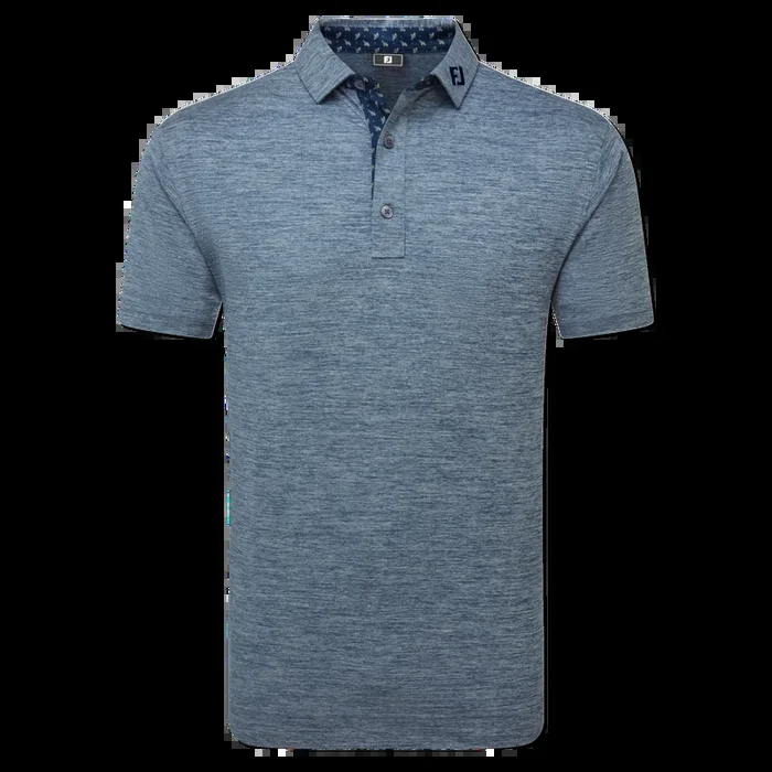FootJoy Men’s Heather Lisle Polo – Navy/Bud