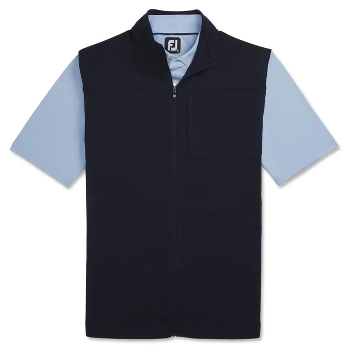 FootJoy Ottoman Knit Full Zip Golf Vest Navy – 23 Men