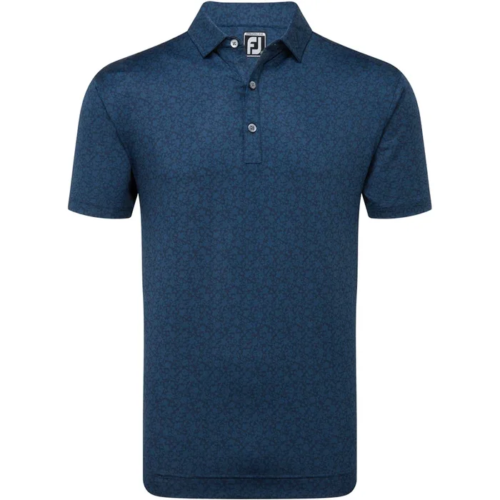 FootJoy Painted Floral Lisle Polo Shirt – Navy
