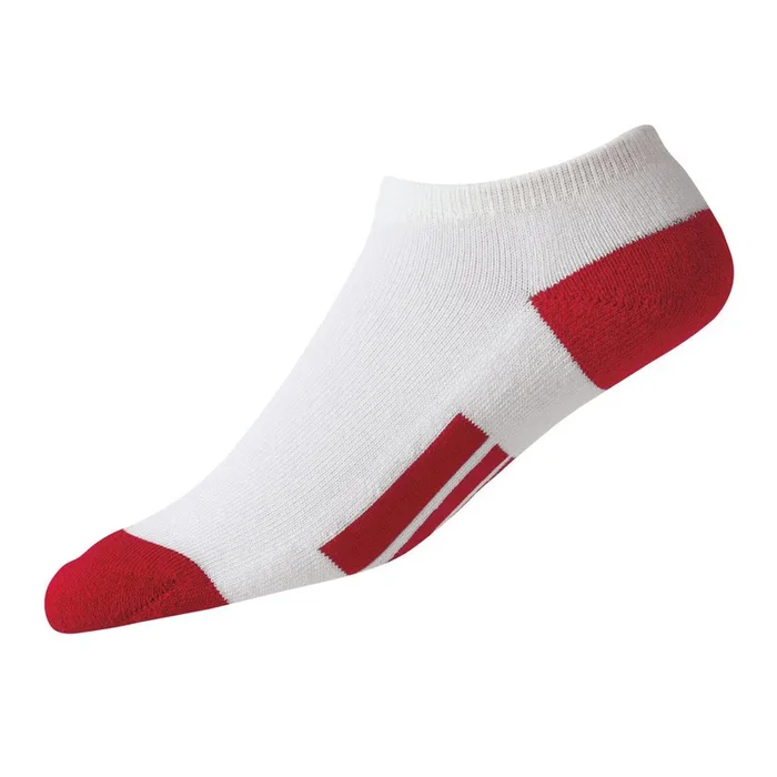 FootJoy ProDry Lowcut Junior Socks – White/Red