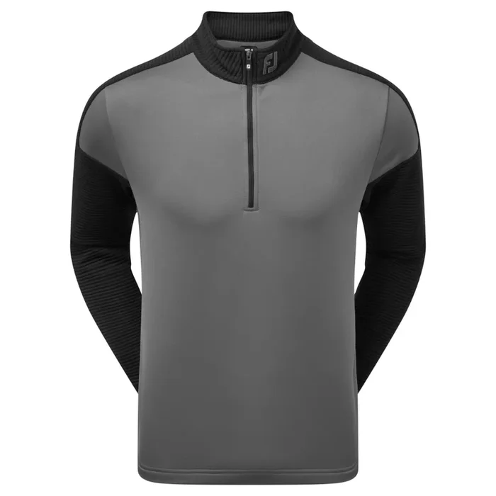FootJoy Ribbed Chill-out Xtreme 1/4 Zip Pullover – Charcoal/Black