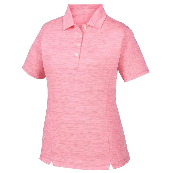 FootJoy Shirt Space Dye Self Collar Golf Polo Pink Azalea – SS20 Women
