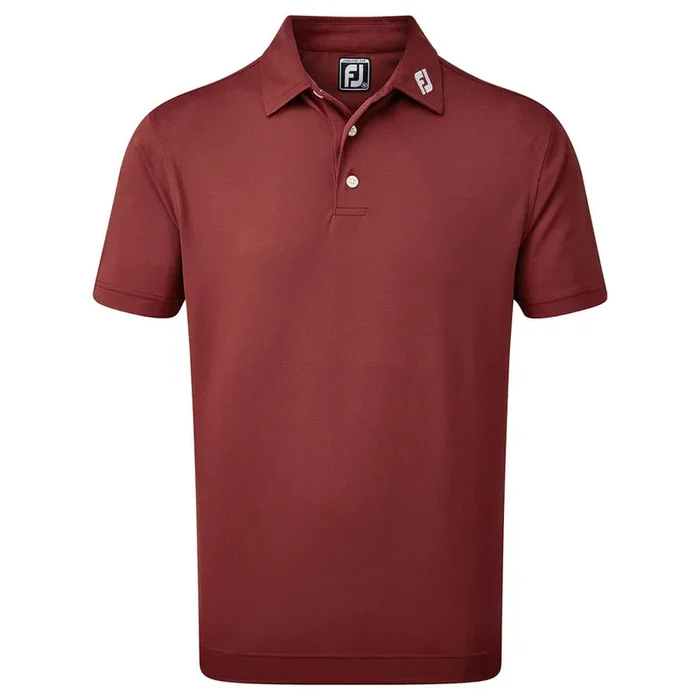 FootJoy Stretch Pique Solid Colour Polo Shirt – Maroon