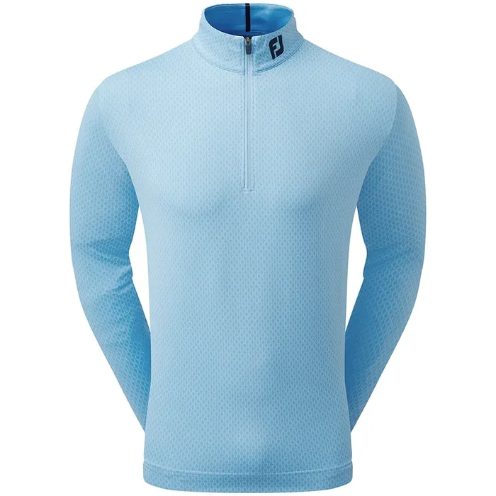 FootJoy Tonal Print Knit Chill-Out 1/2 Zip Pullover – True Blue