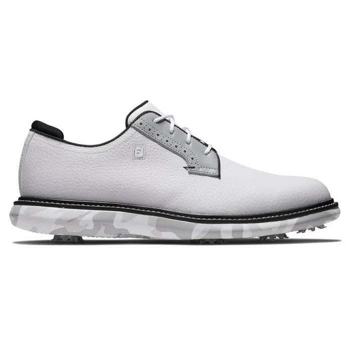FootJoy Traditions Blucher Golf Shoes Previous Season Style White/Gray Camo – 24 Men