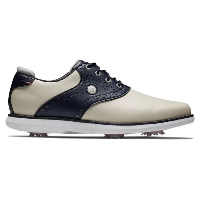 FootJoy Traditions Golf Shoes Previous Season Style Cream/Navy – 24 Women