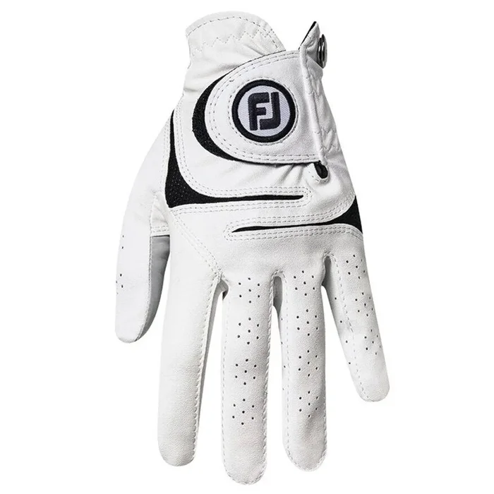 FootJoy WeatherSof Golf Glove White/Black – 23 Women