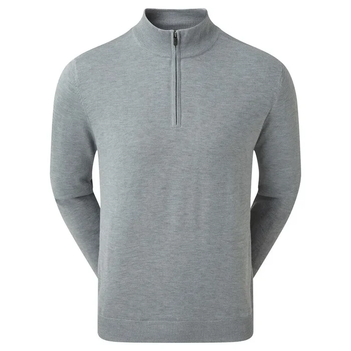FootJoy Wool Blend 1/2 Zip Lined Pullover – Heather Grey